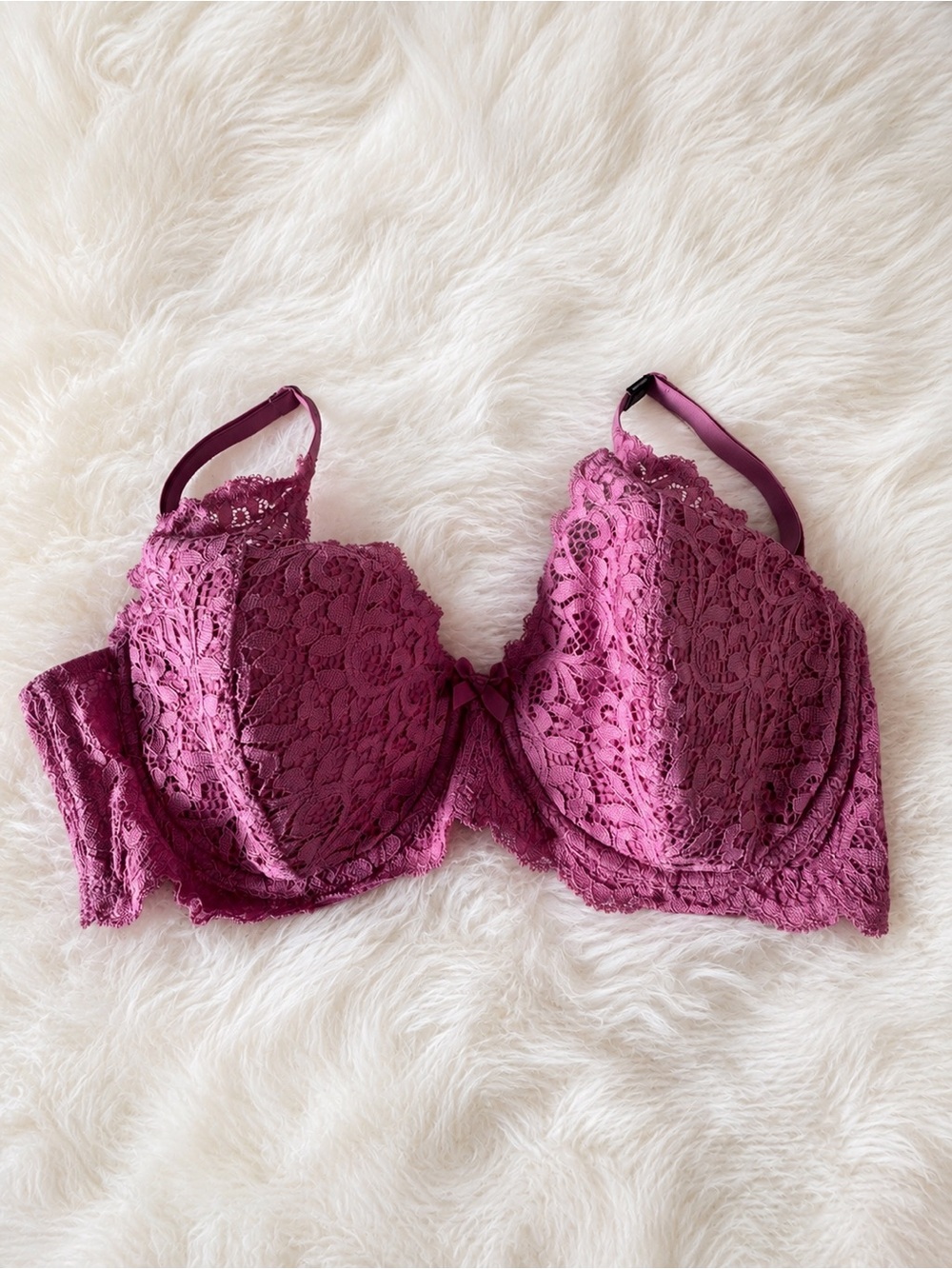 NWT Victoria's Secret Body by Victoria Lined Demi Lace Bra 38C Pink - Picture 6 of 8